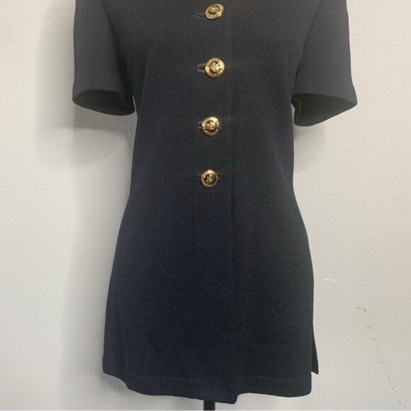 St. John Collection Navy Blazer with Gold Accents - Picture 7 of 12